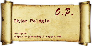 Okjan Pelágia névjegykártya